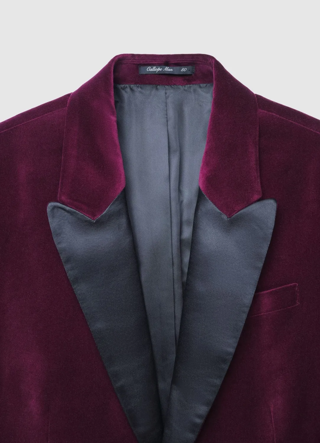 Calliope veste velours revers contraste homme
