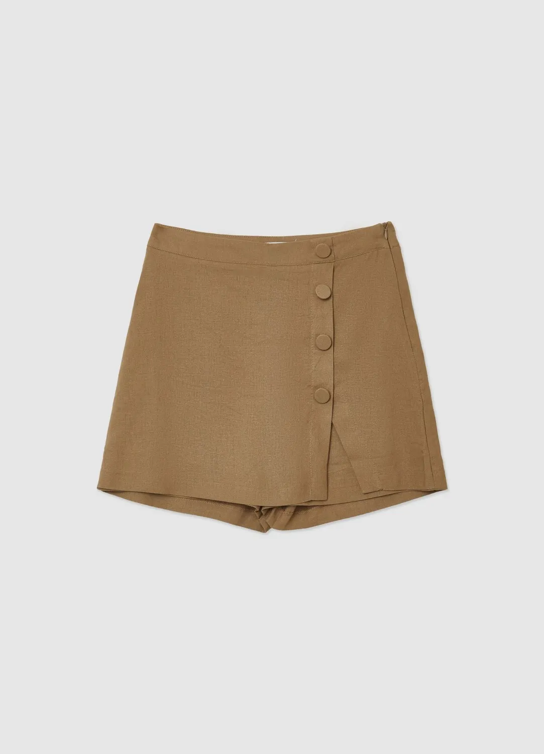 Calliope jupe-short unie femme fermeture latérale