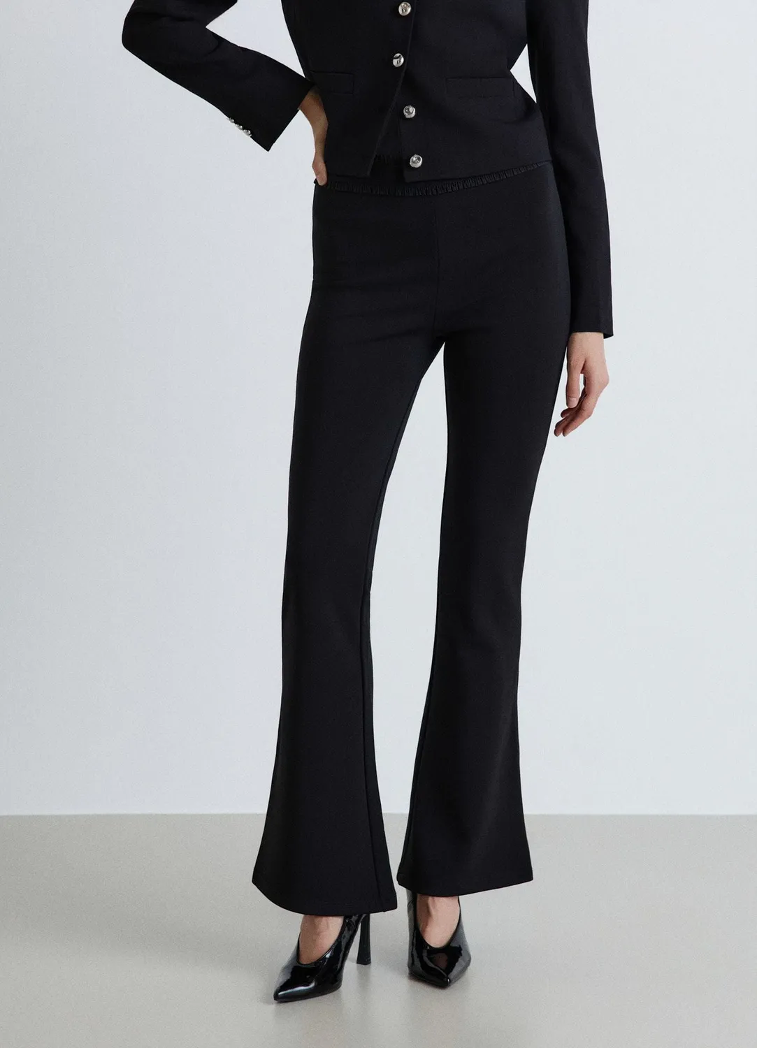 Calliope Évasé legging femme taille haute élastique