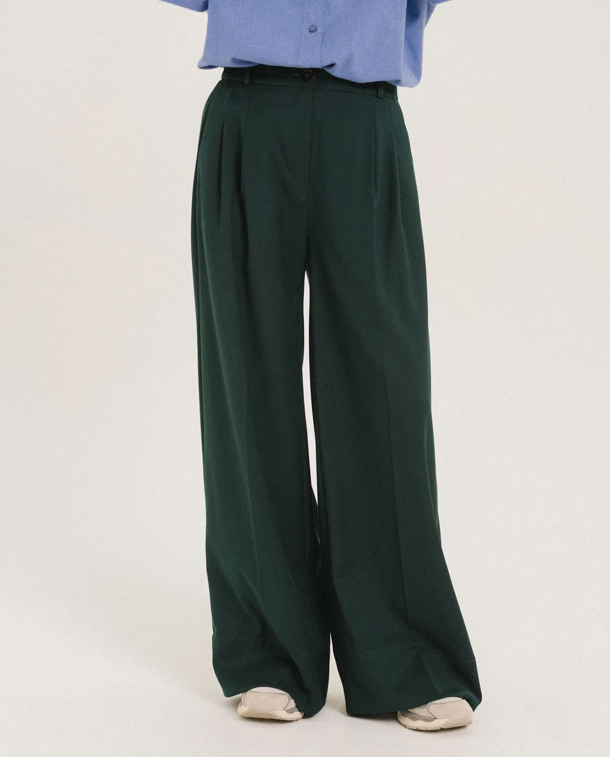 TINSELS UPTON FORET pantalon large gabardine