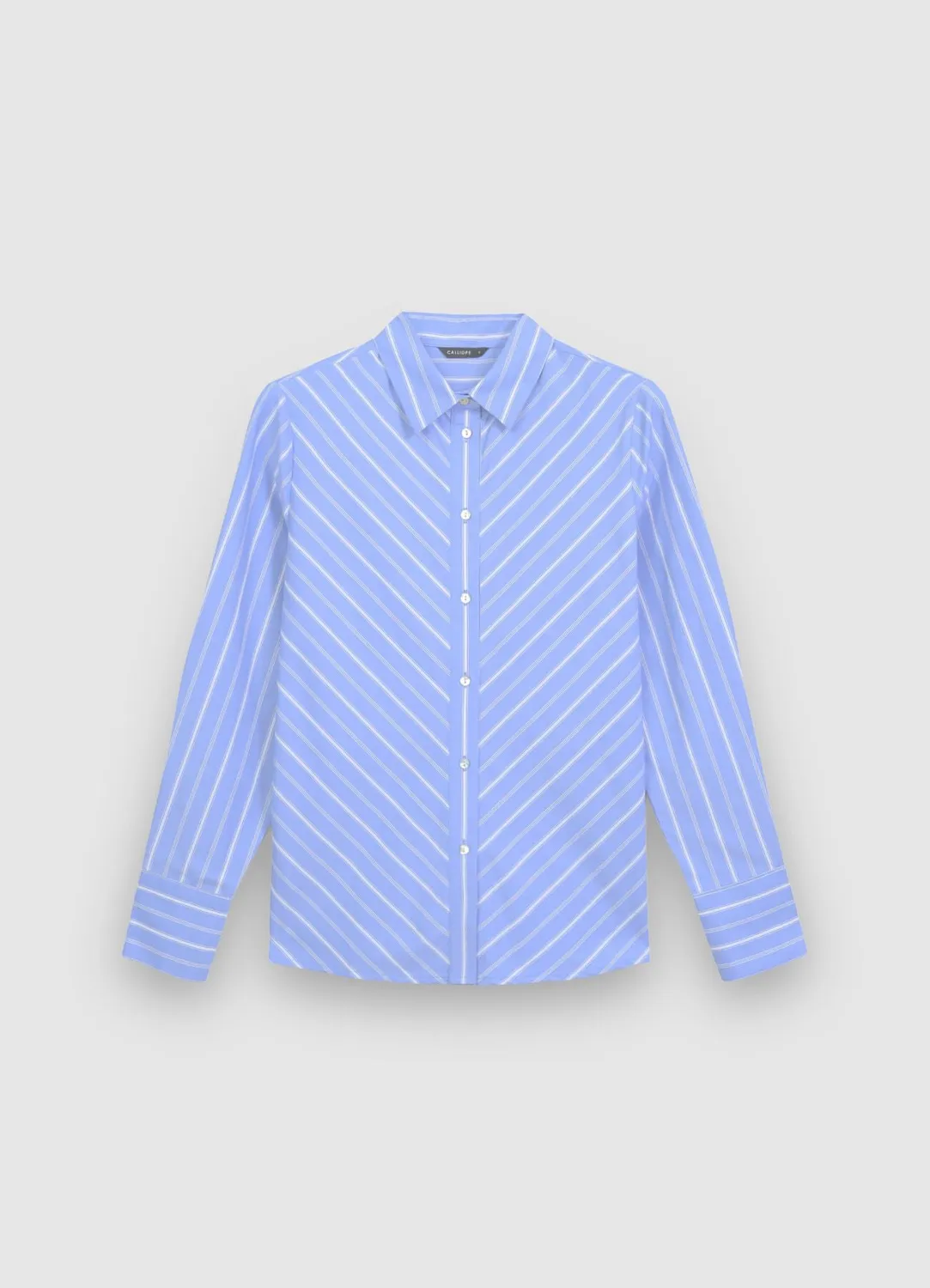 Calliope chemise rayures diagonales coton femme