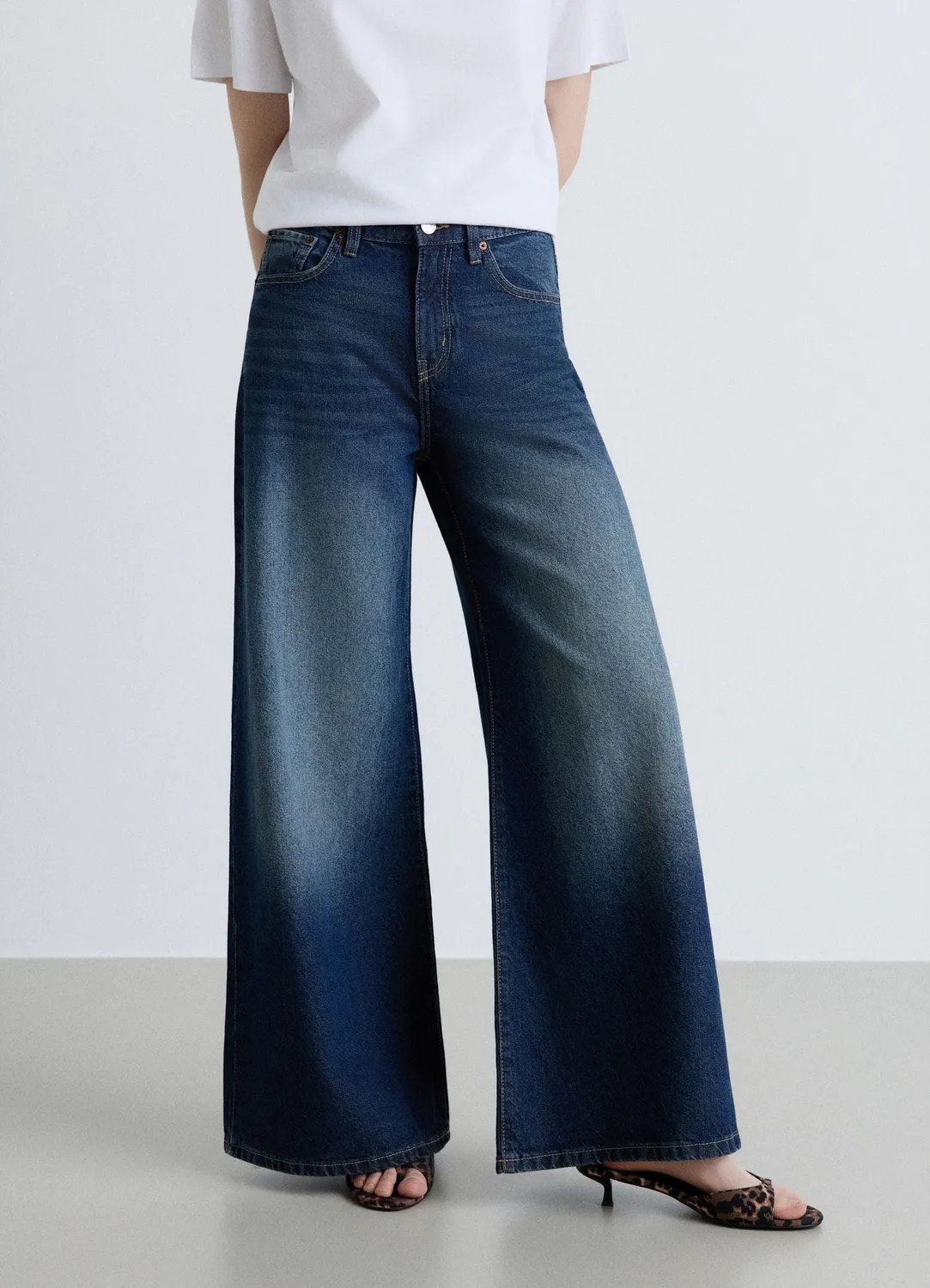 Calliope Jean Wide Leg Taille Basse Femme 42