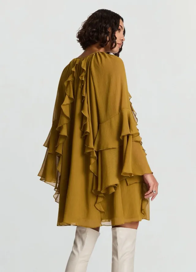 Calliope Atelier robe mini volants femme unie