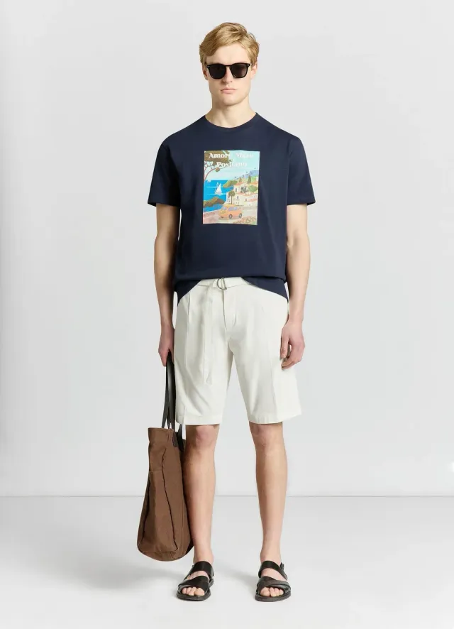 Calliope t-shirt homme col rond imprimé mer