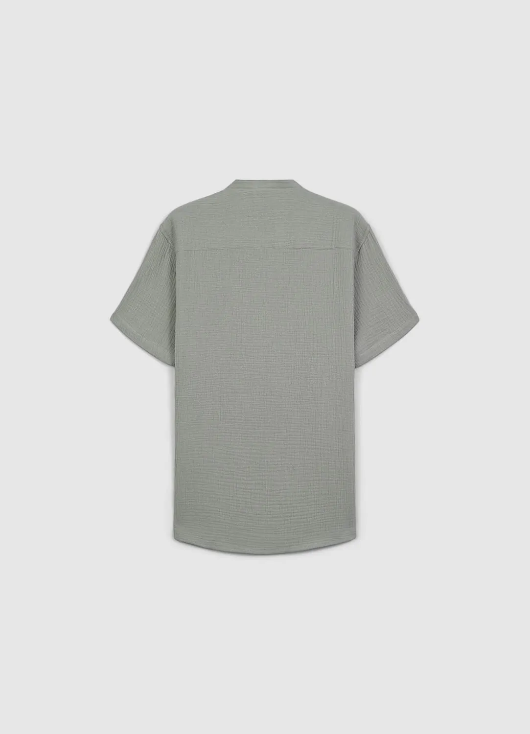 Calliope Chemise homme manches courtes coton gaufré