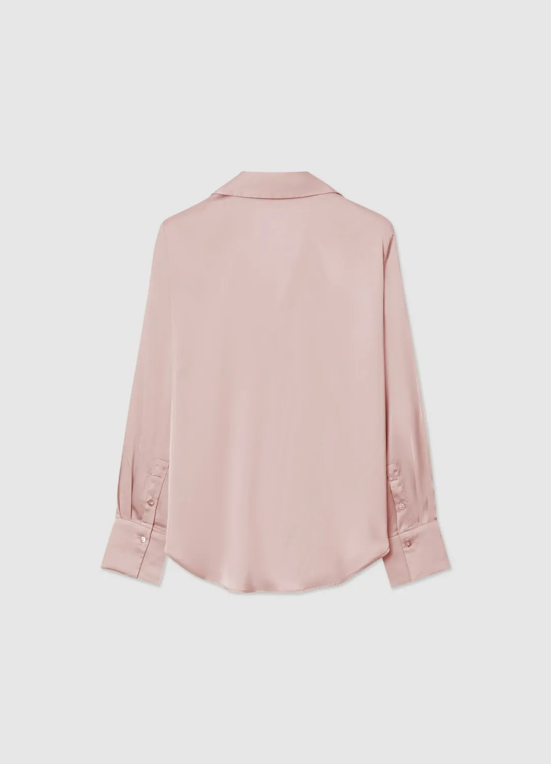 Calliope chemise satinée manches longues femme unie