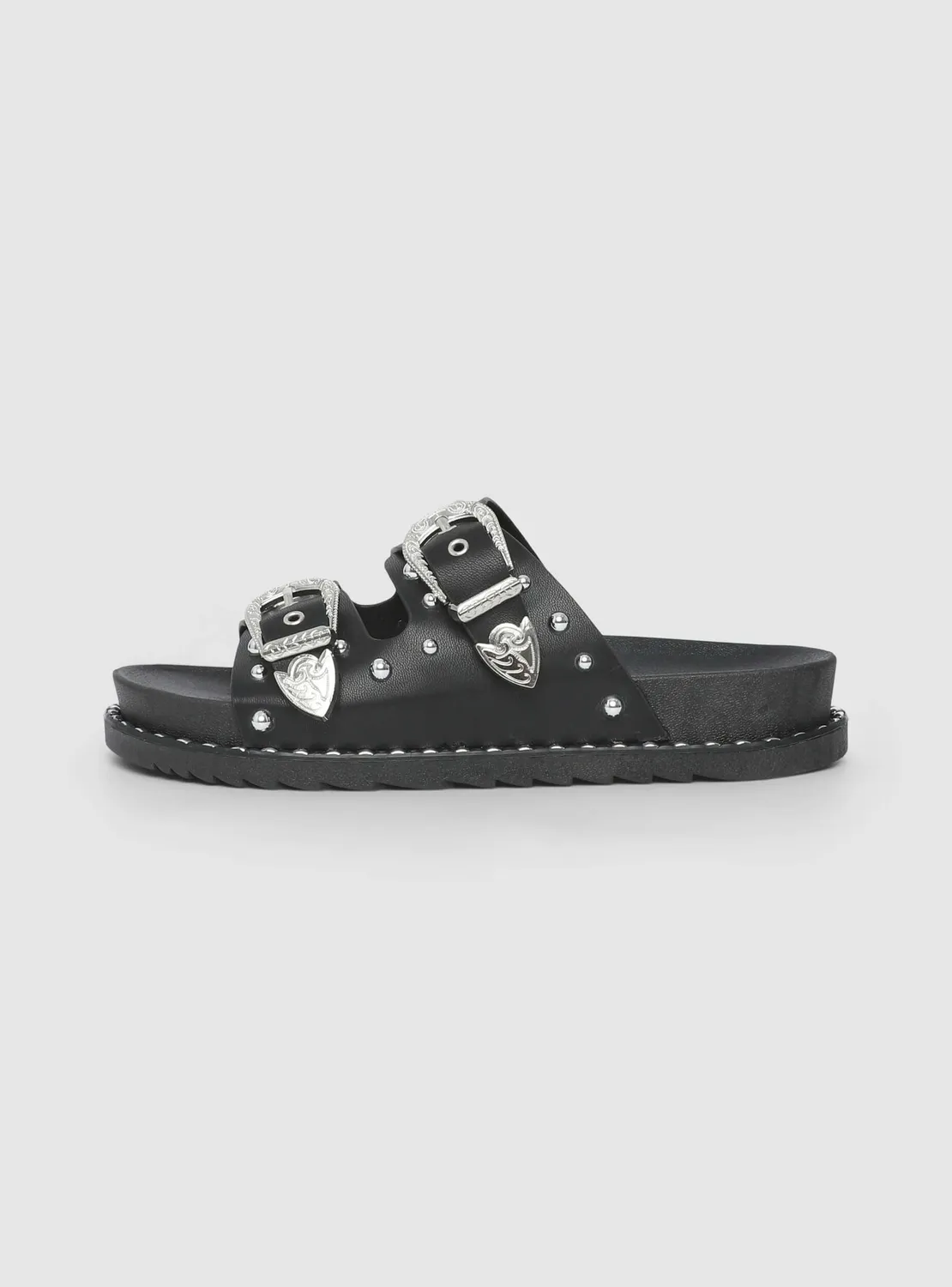 Calliope mules double boucle clous femme