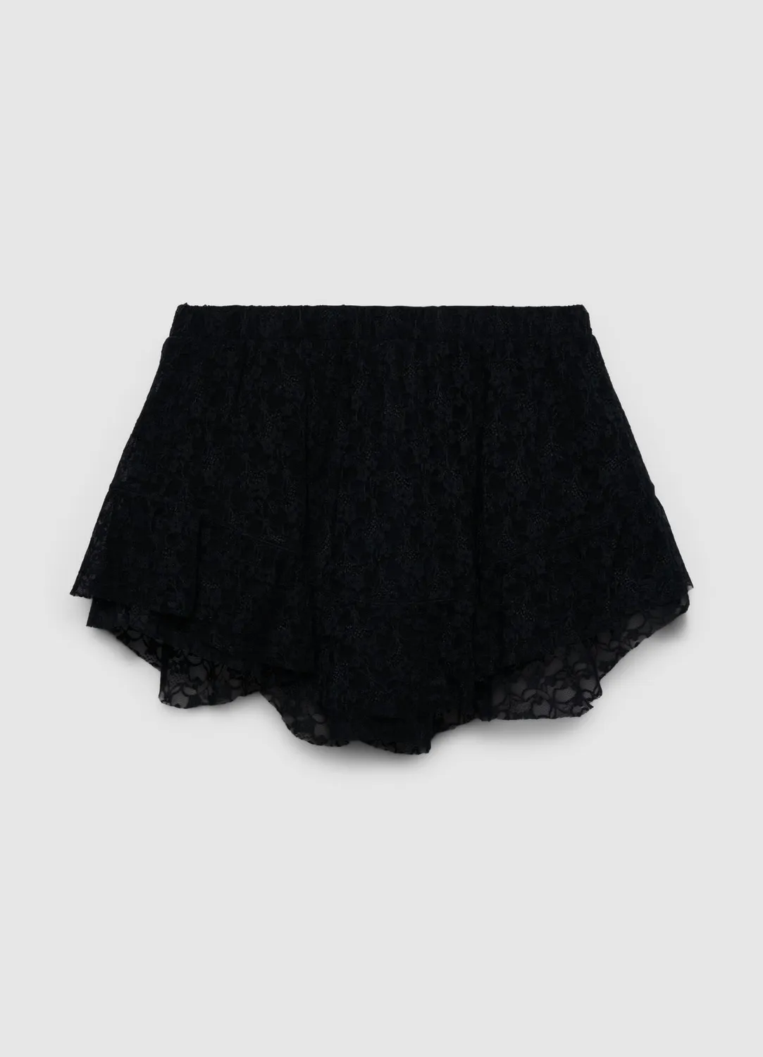 Calliope jupe-short dentelle volants fleurie femme