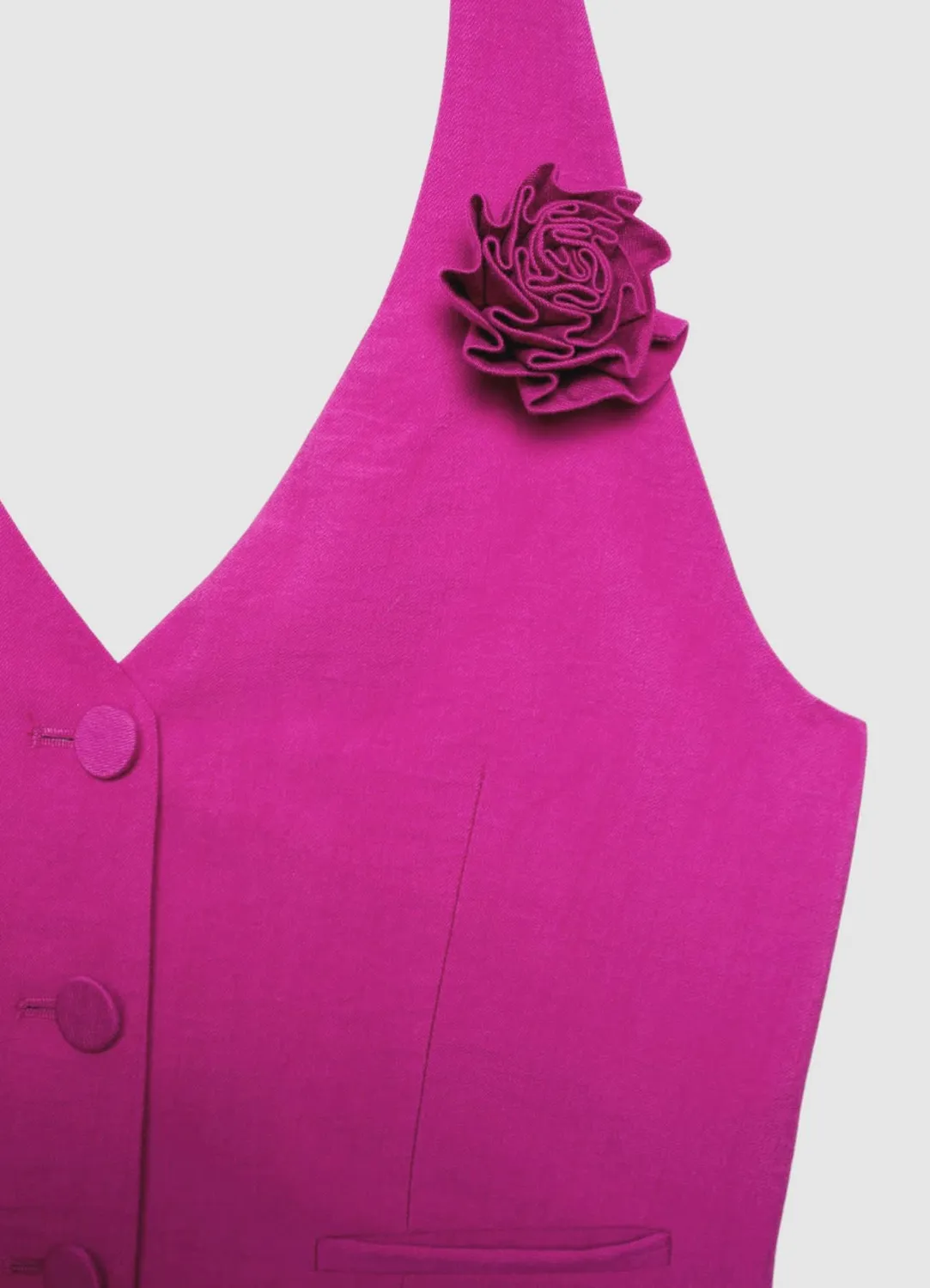 Calliope gilet halter gilet femme fleur tailleur