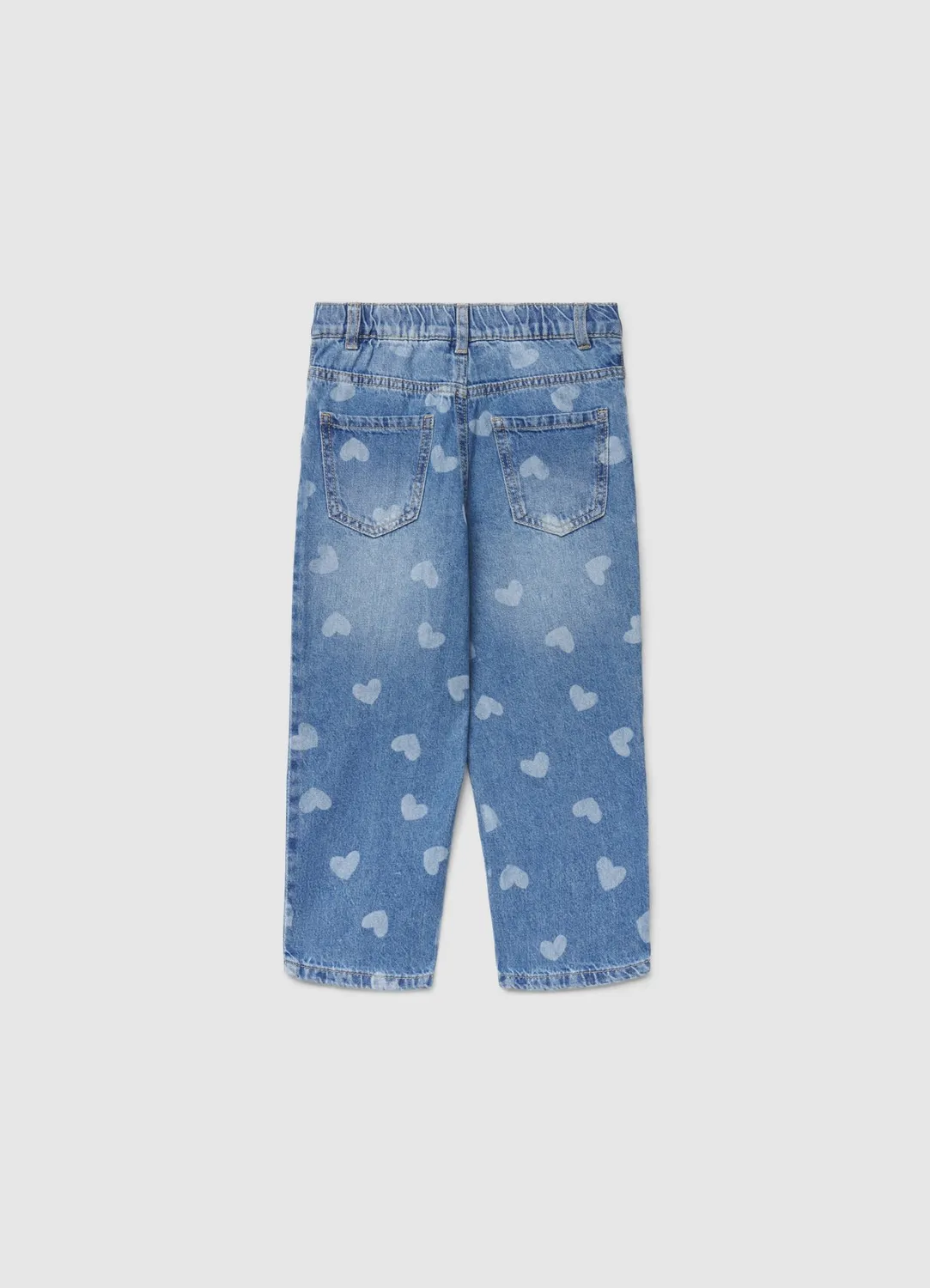 Calliope jean mum fille coeurs coupe droite