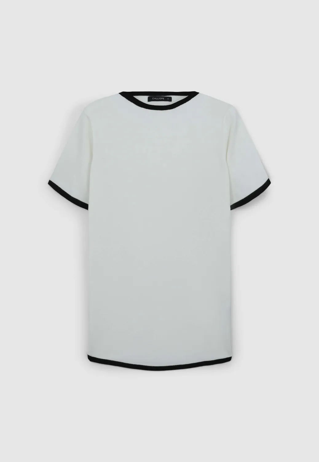 Calliope t-shirt femme col rond finitions contraste
