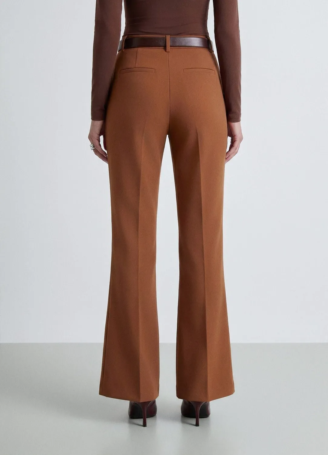 Calliope pantalon flare femme ceinture taille moyenne