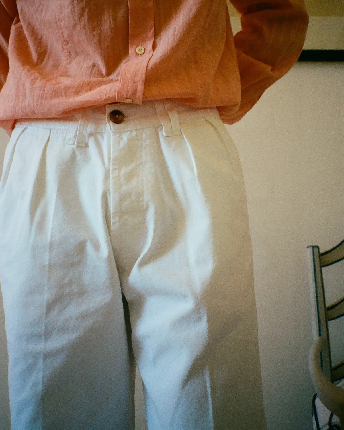 Erevan Walter Canvas pantalon blanc coton