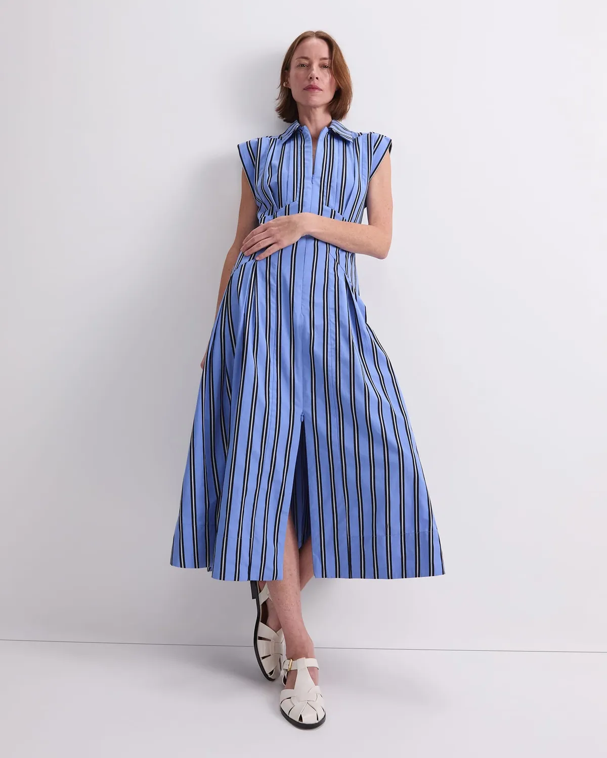 Sportscraft Jade Stripe robe rayée sans manches