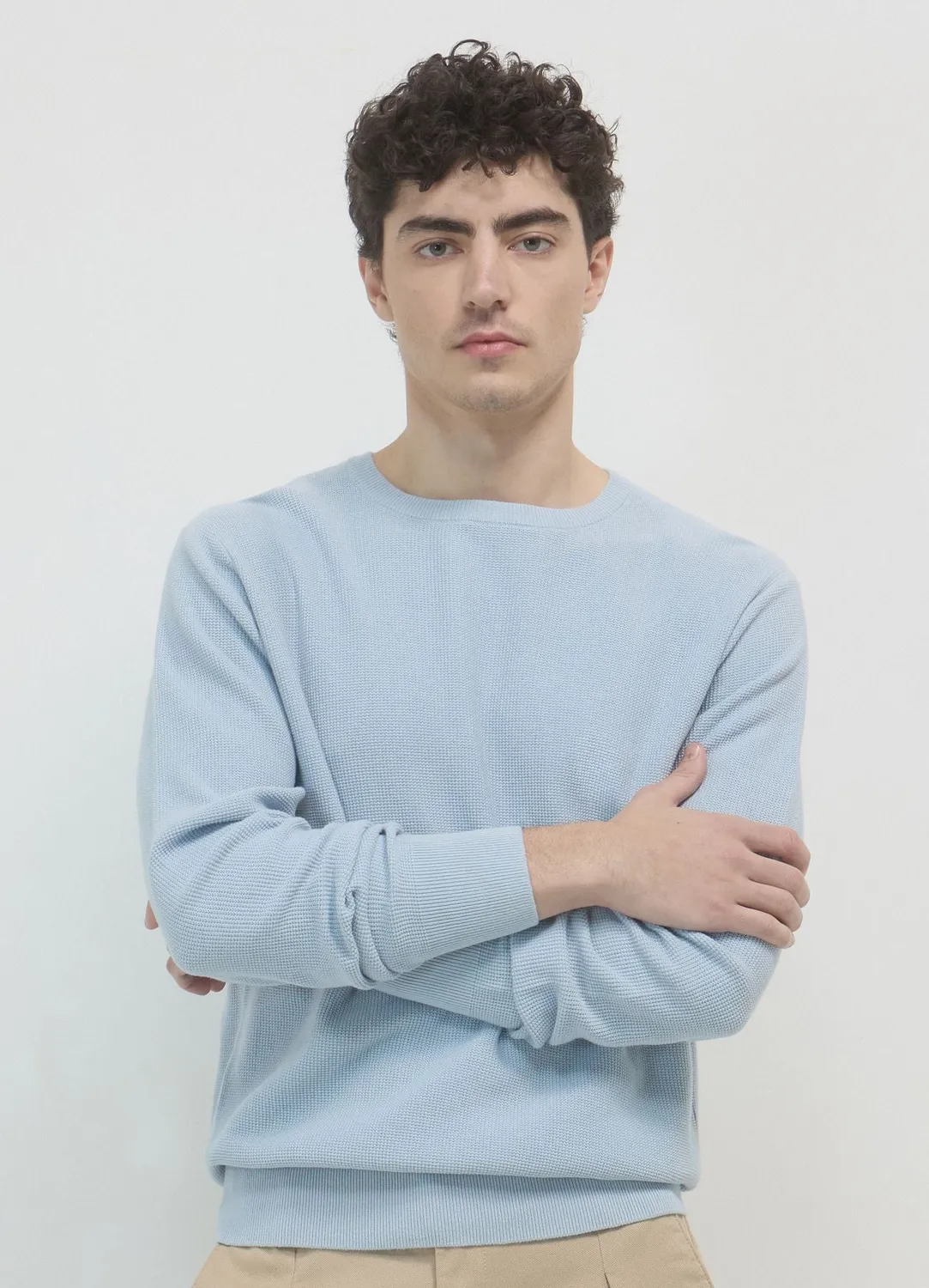 Calliope maglia pull homme col rond coton