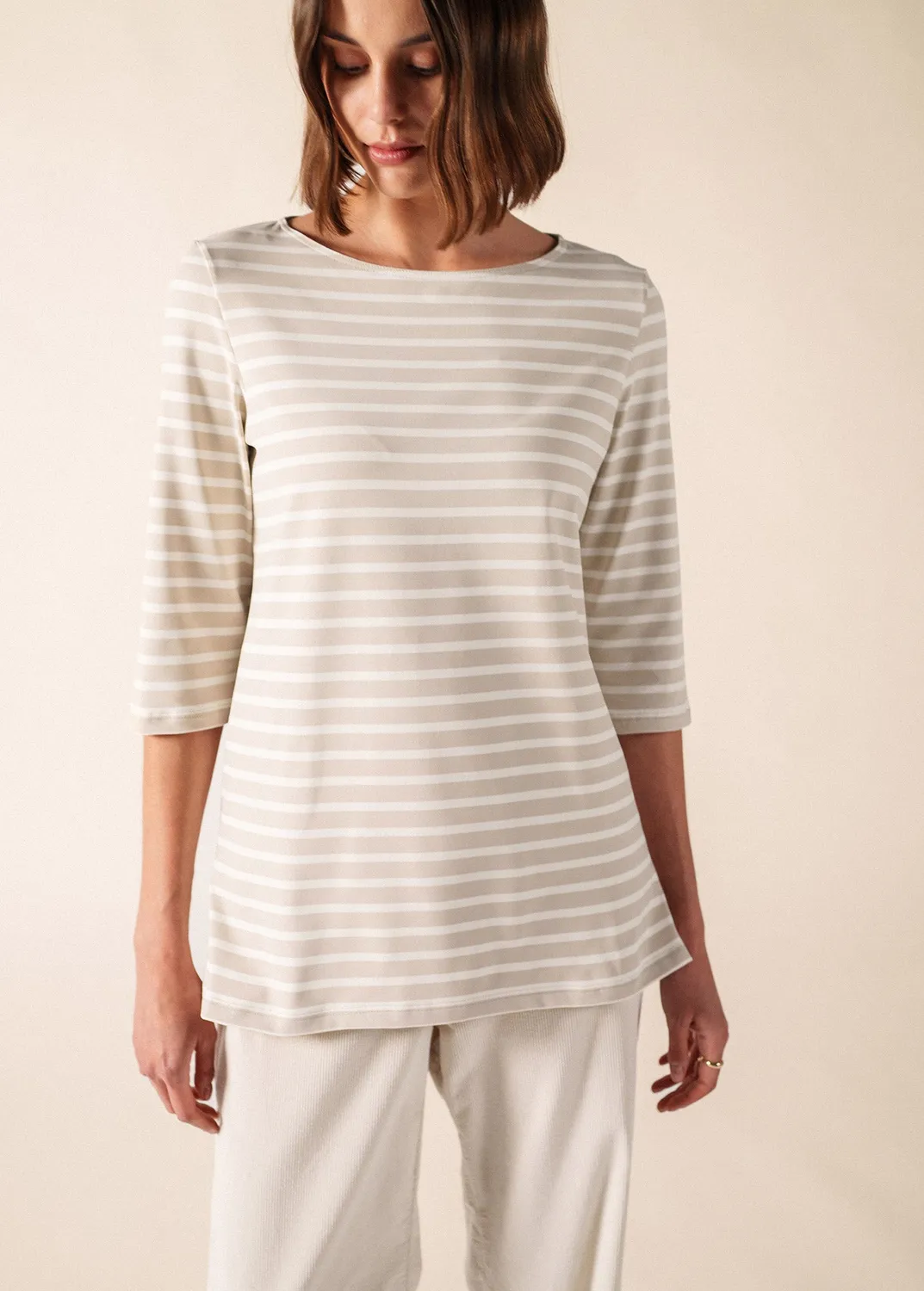 Saint James Phare marinière anti-UV sable écume