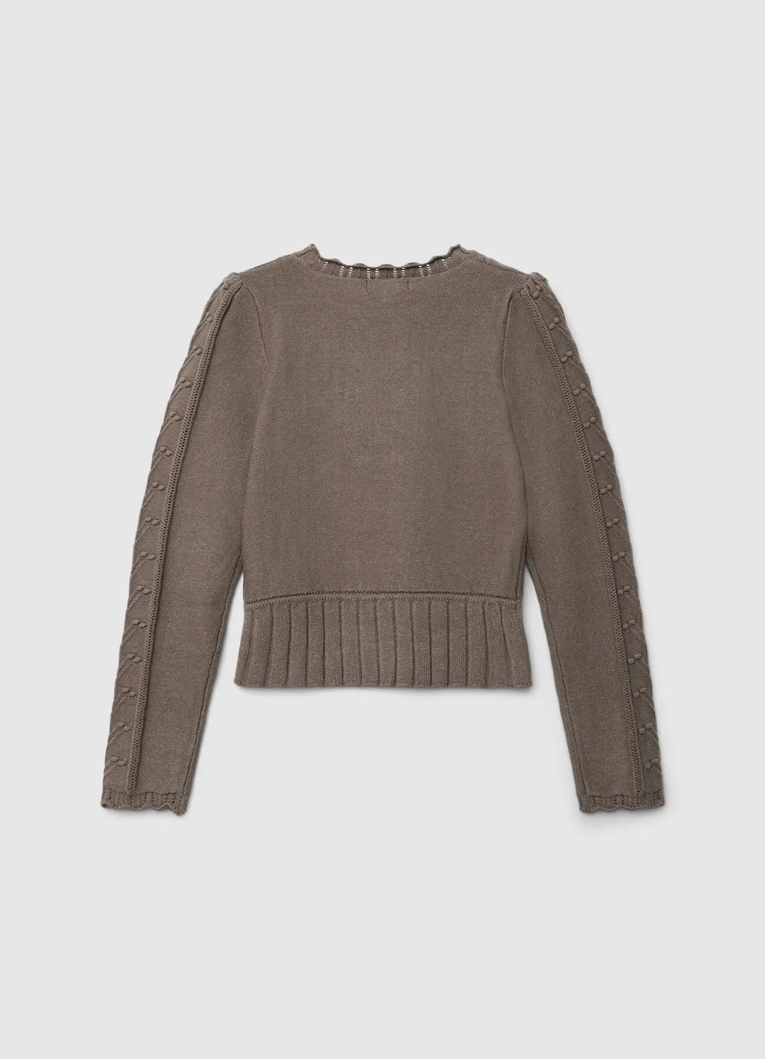 Calliope pull femme manches longues à volants