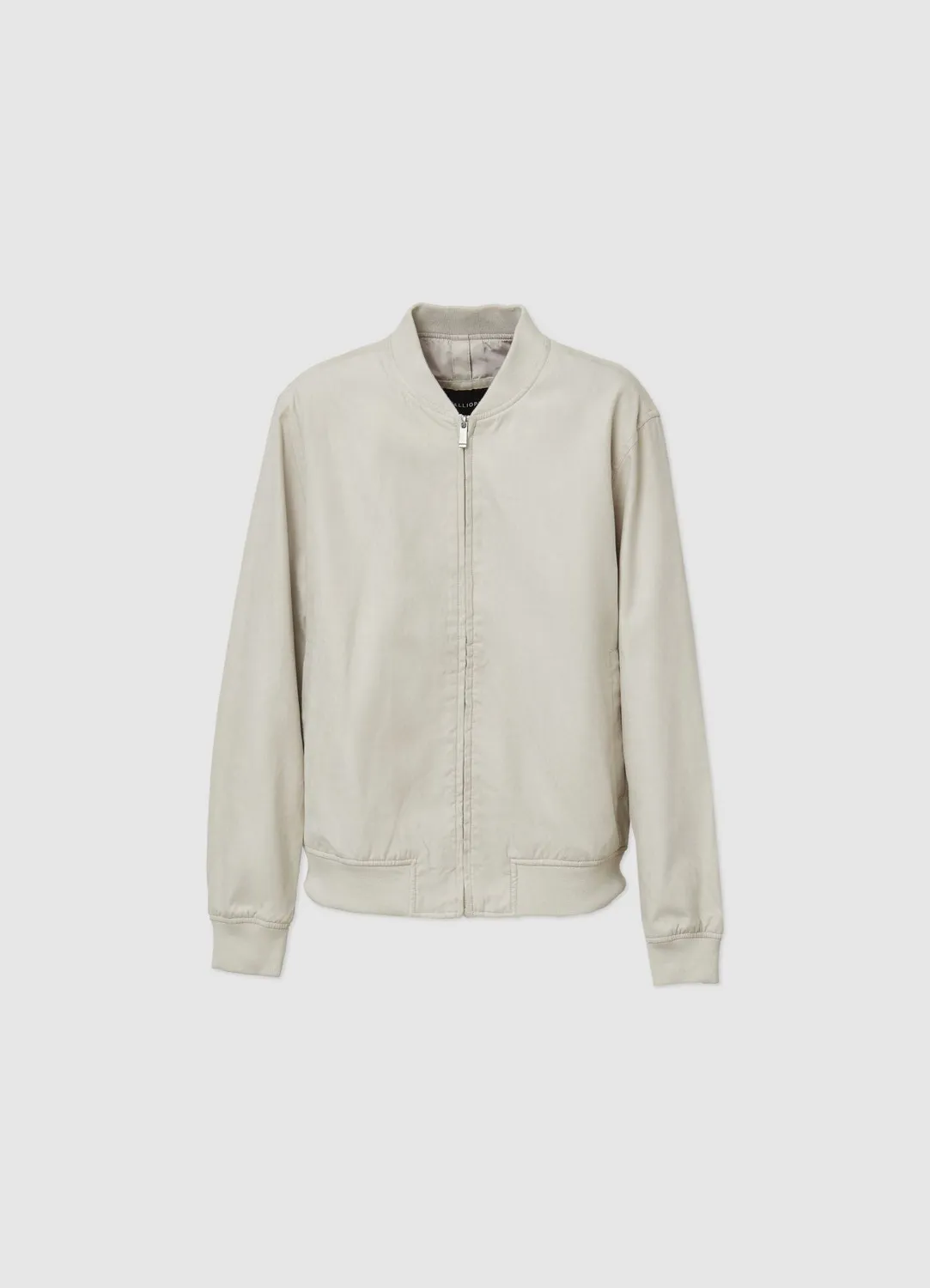 Calliope Bomber homme simili daim coupe droite