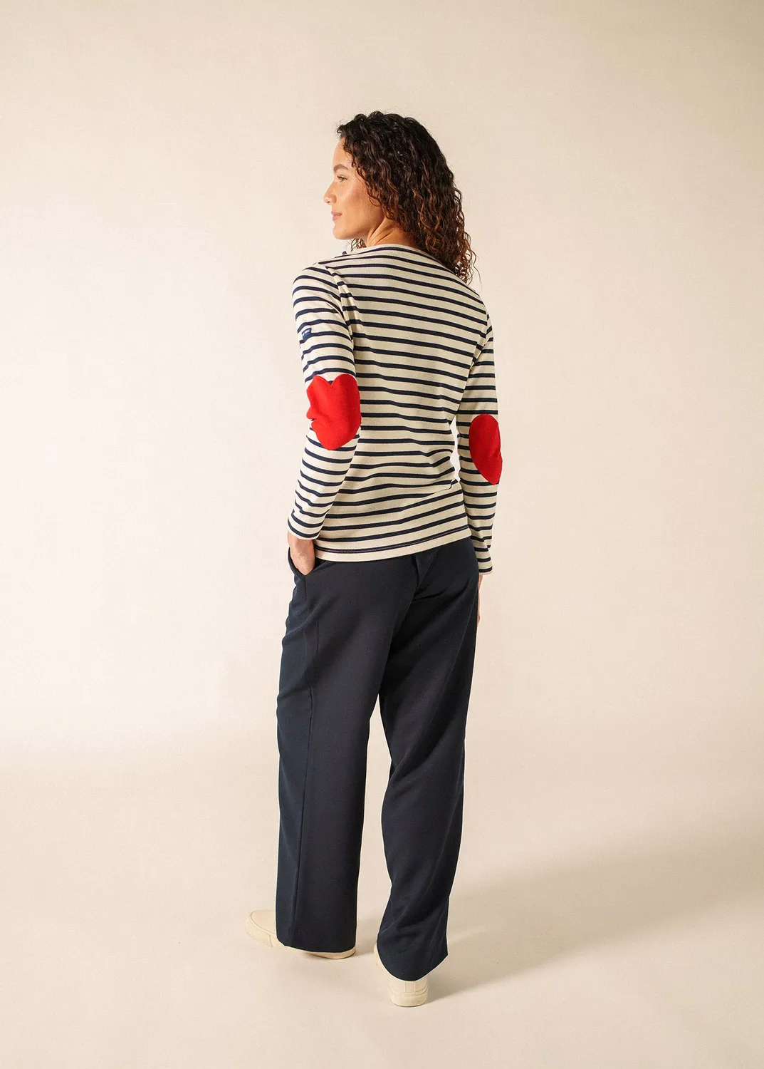 Saint James Vaujany marinière écru/marine jersey coton lourd
