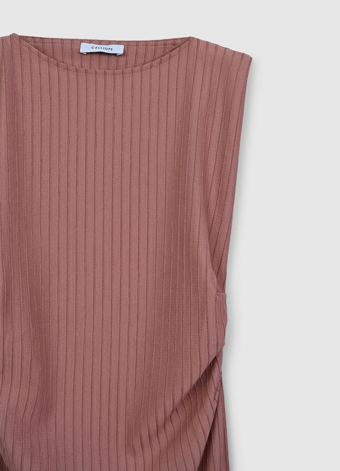 Calliope robe longue rayures relief femme sans manches