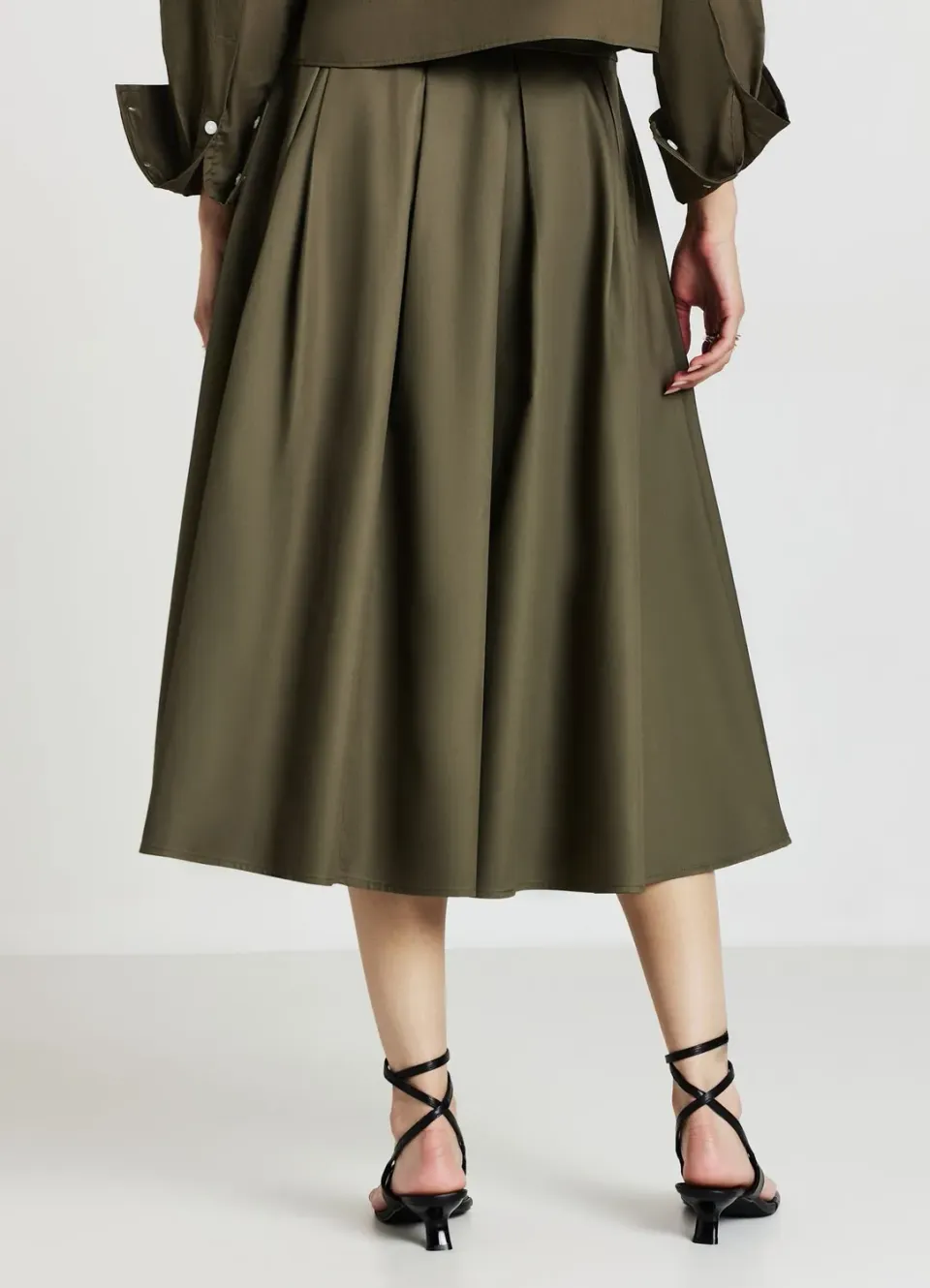 Calliope jupe midi à plis femme unie