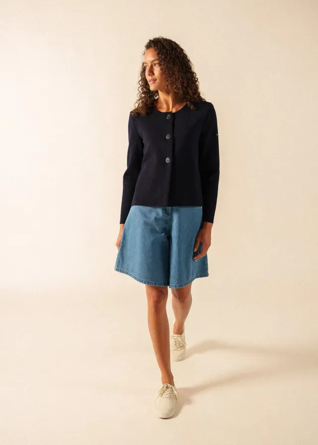 Saint James Montpellier veste femme laine navy