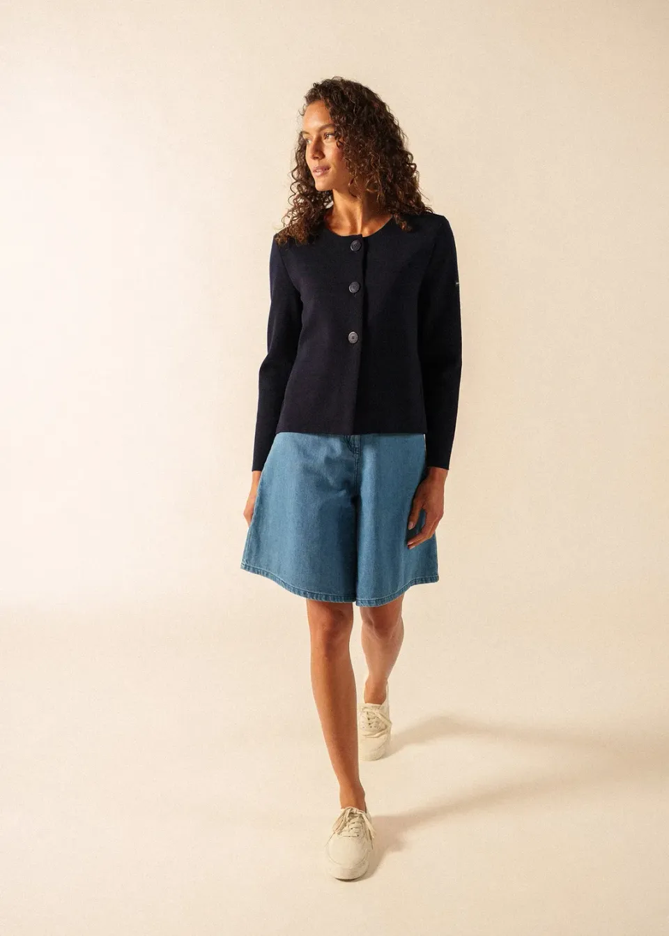 Saint James Montpellier veste femme laine navy