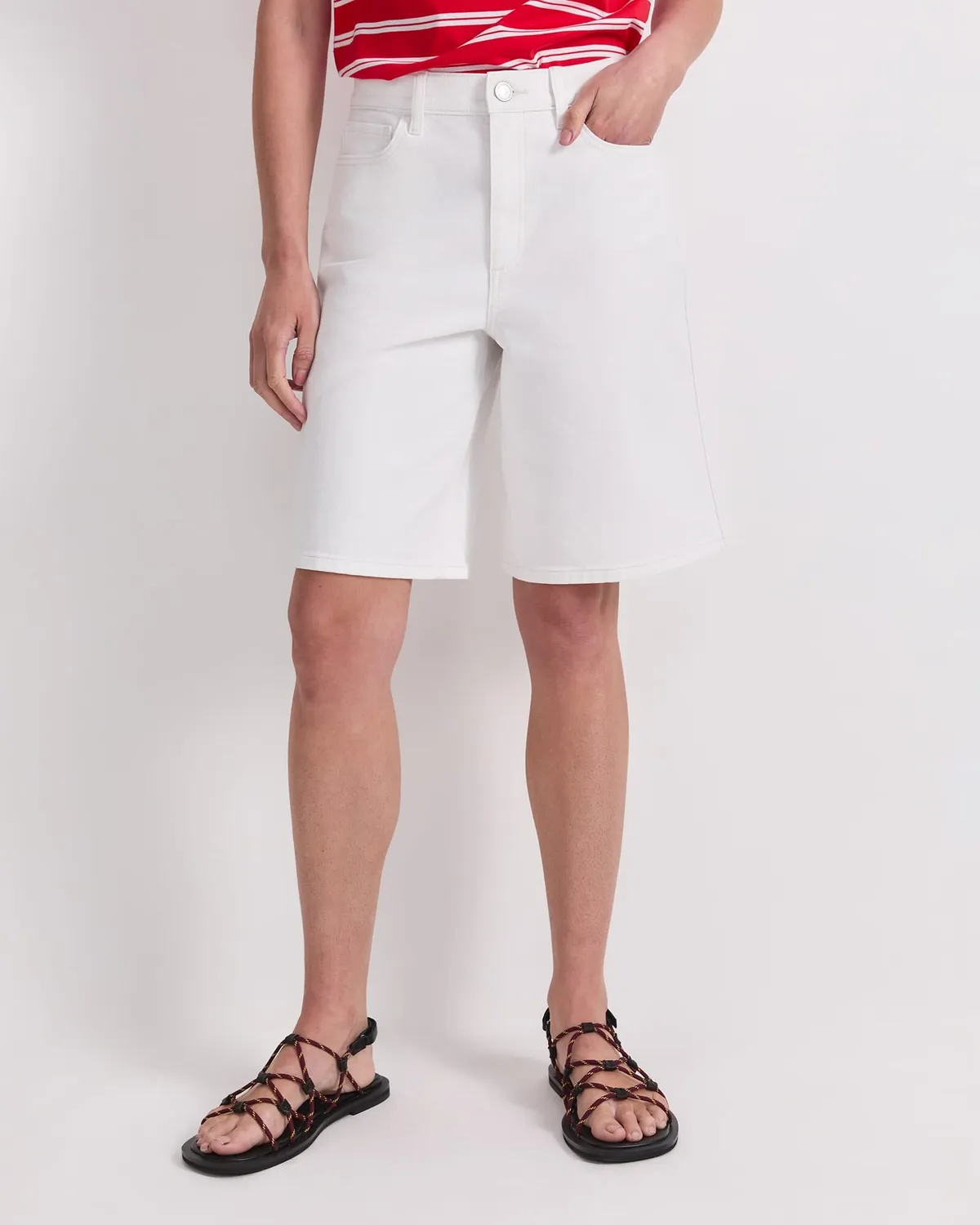 Sportscraft Allegra short jean femme longueur genou