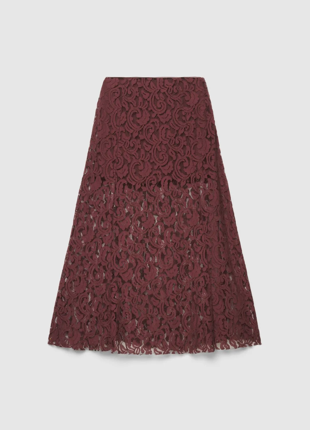 Calliope jupe longue femme dentelle evasee doublure