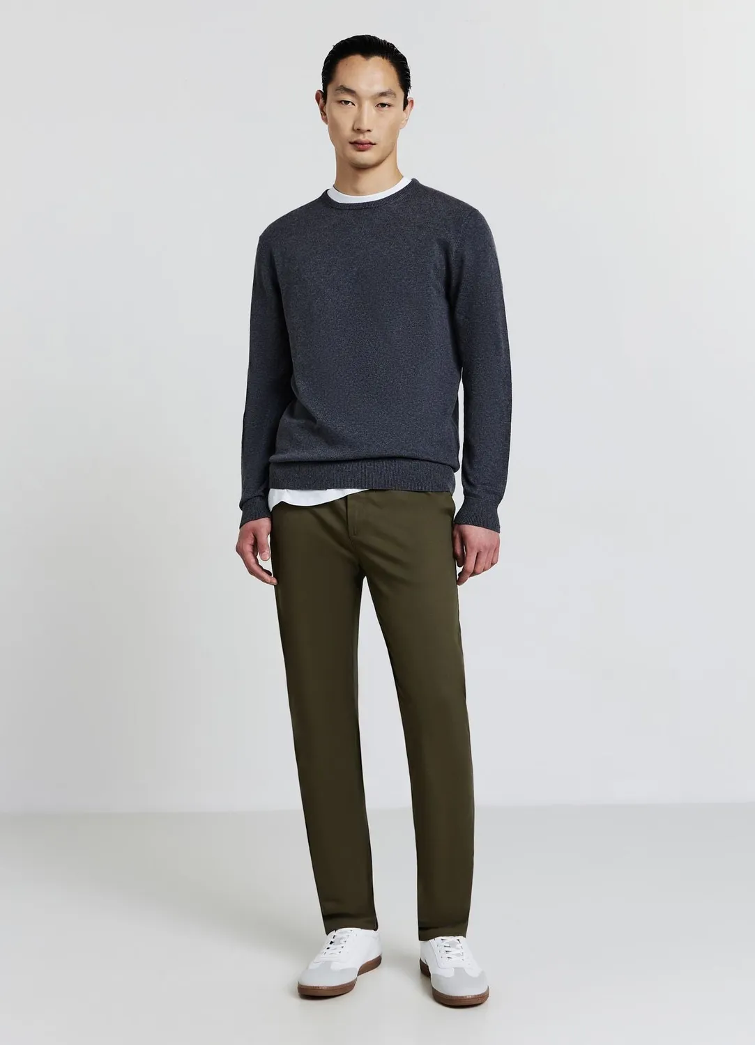 Calliope chino slim pantalon homme coton uni
