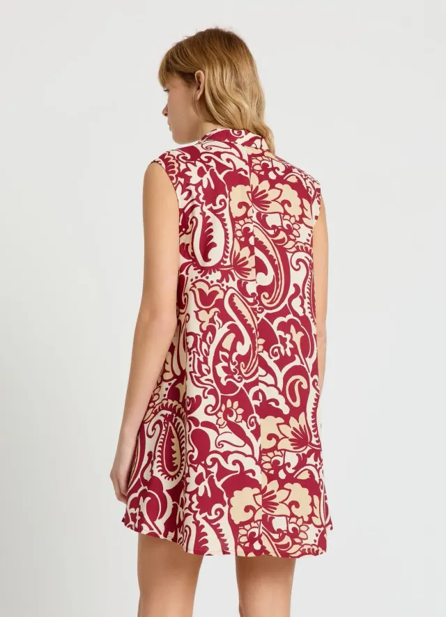 Calliope Blouse Sans Manches Feuilles Femme Chemisier