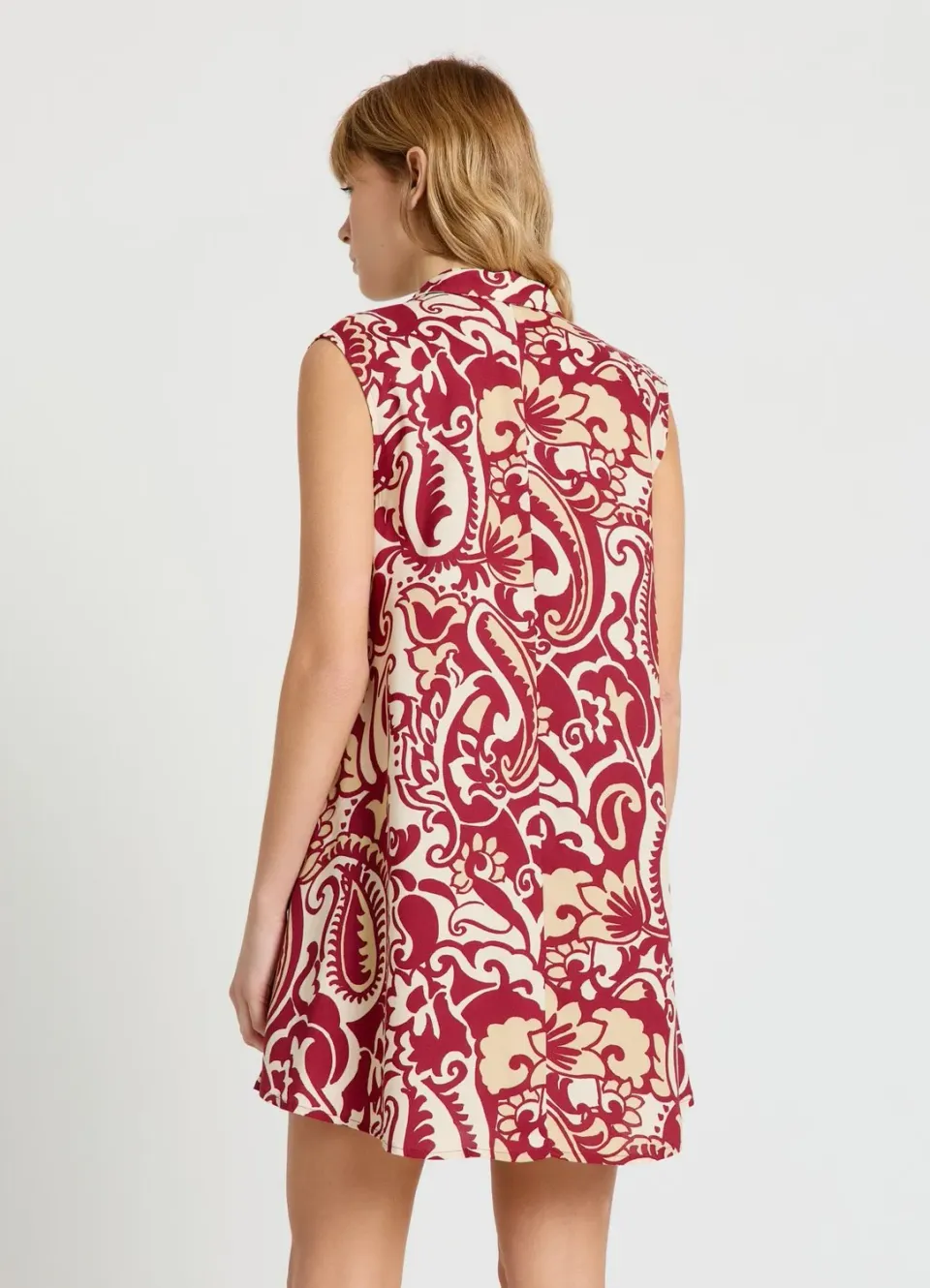 Calliope Blouse Sans Manches Feuilles Femme Chemisier