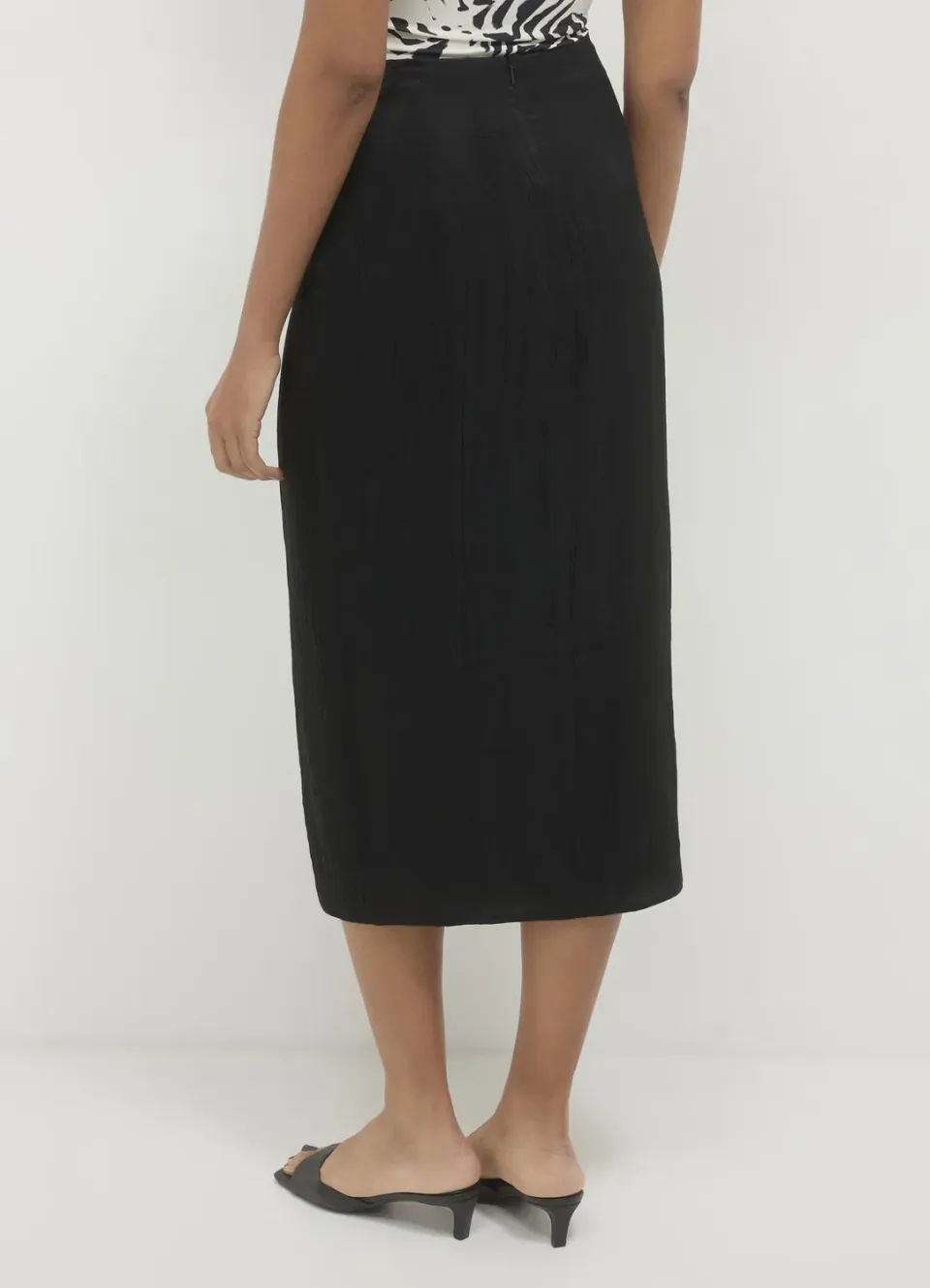 Calliope Jupe midi fendue femme spacco boucle or