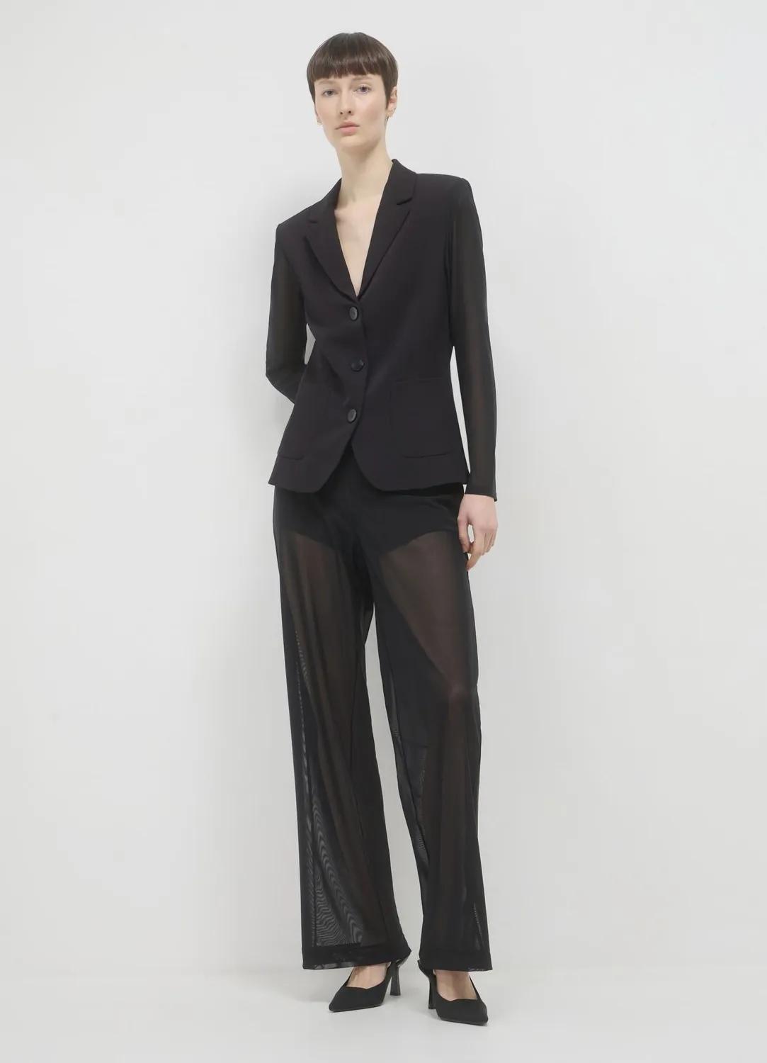 Calliope pantalon palazzo tulle femme fermeture zip