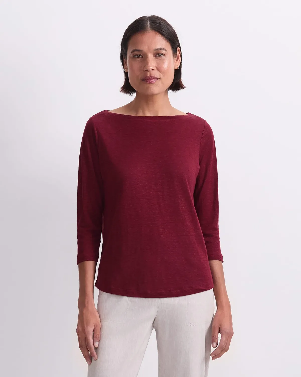 Sportscraft Cecile 119448 top femme lin rayé