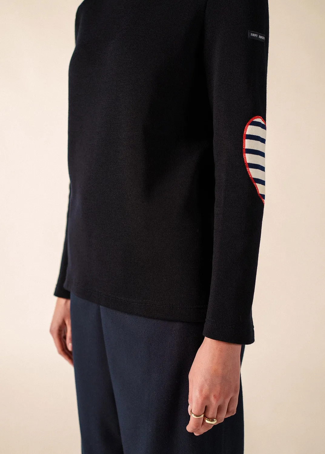 Saint James Vaujany pull raye laine navy femme