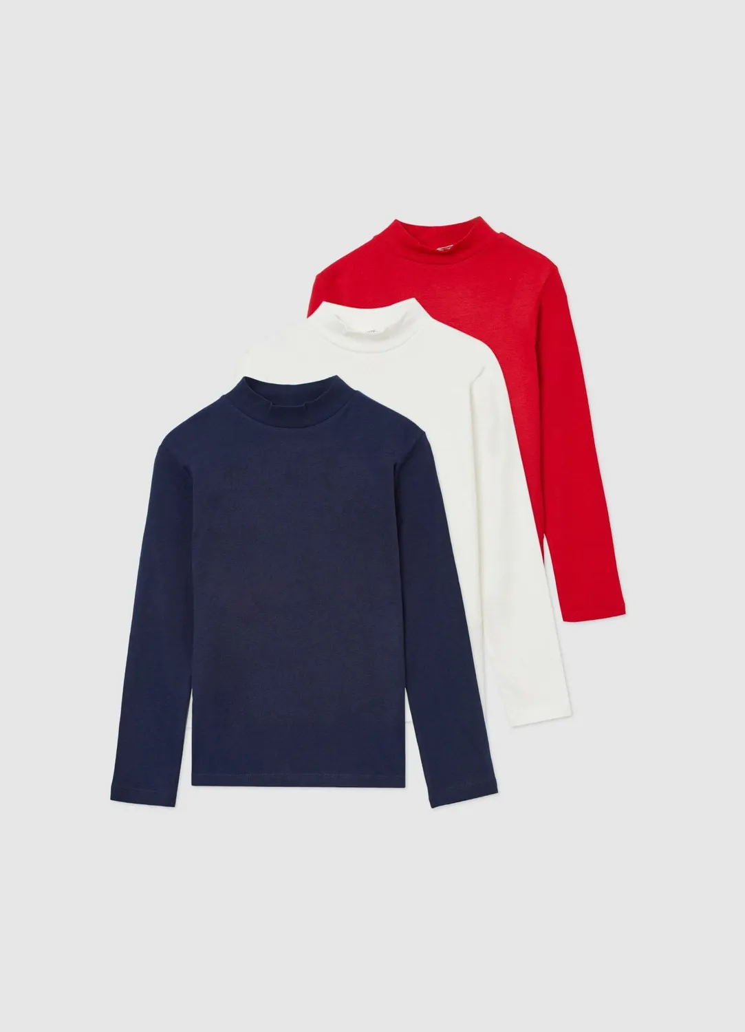 Calliope lupetto lot 3 t-shirts garcon col roule uni