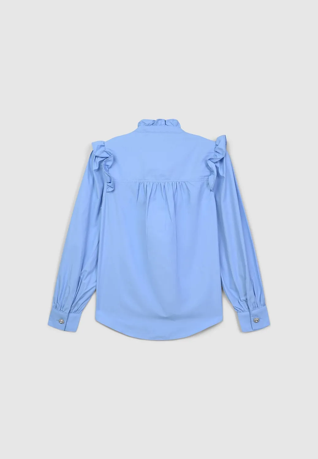Calliope chemise frill chemisier femme coton uni