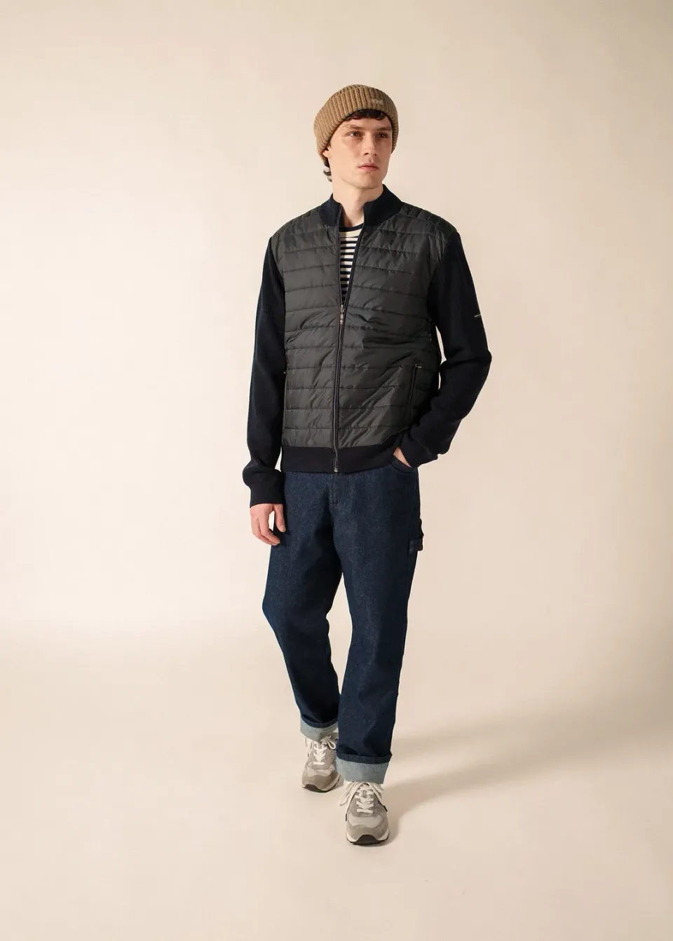 Saint James Banff gilet homme navy matelassé hiver