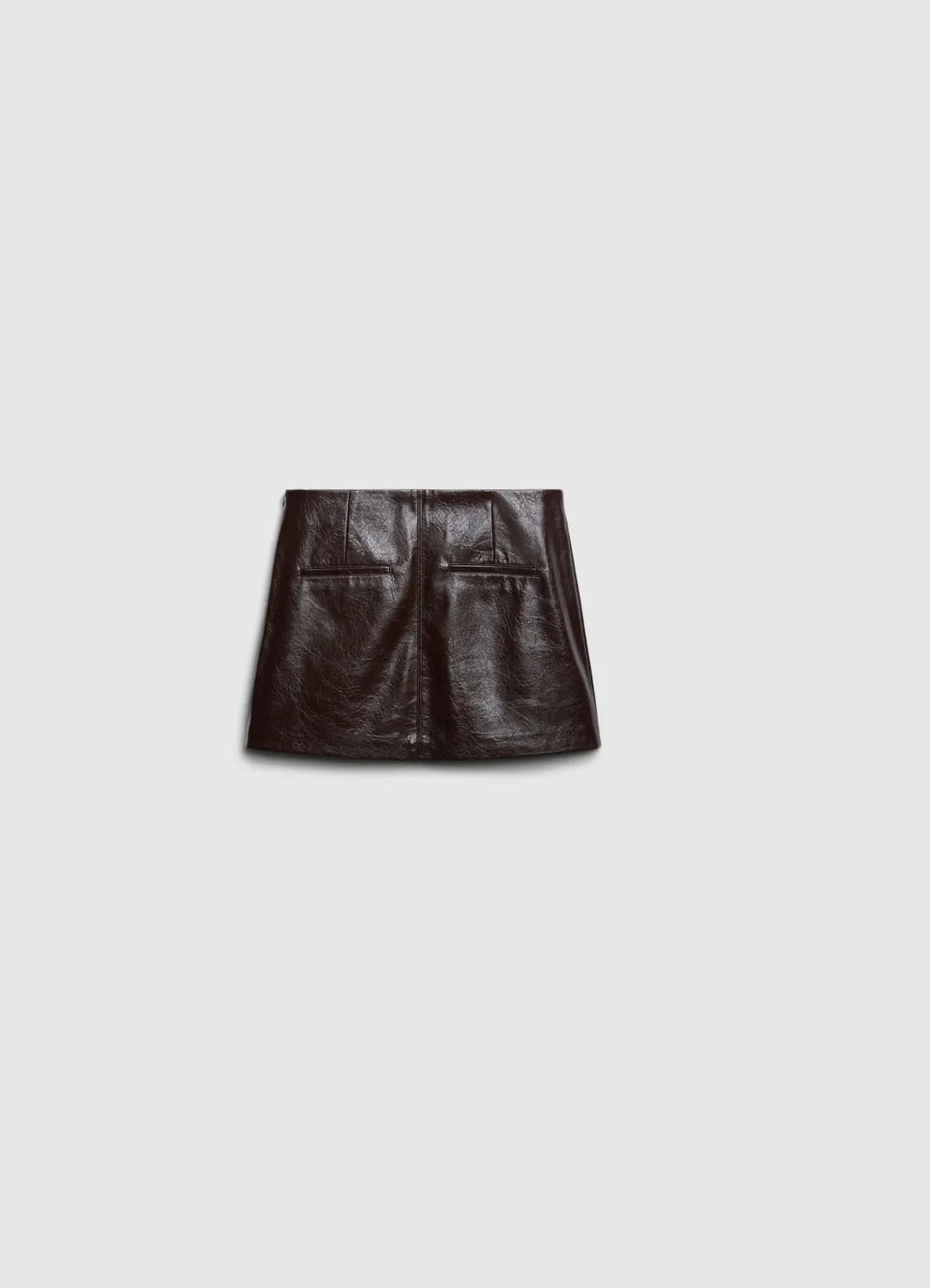 Calliope Mini-jupe vernie femme effet cuir droit