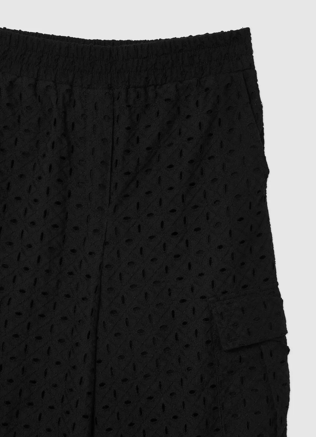 Calliope Pantalon cargo coton broderie femme