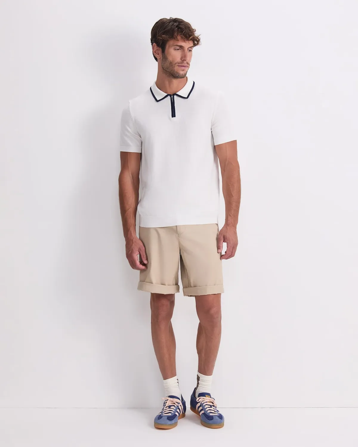 SportsCraft Brookes polo knit zip homme