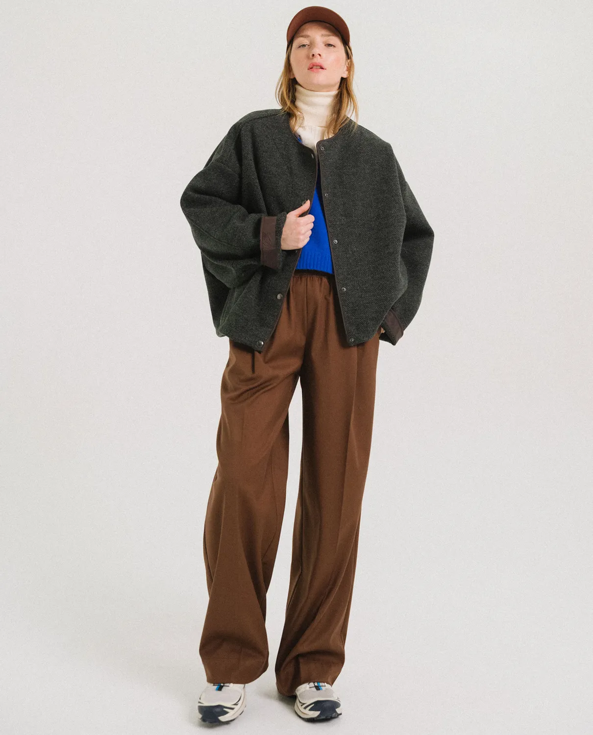 TINSELS FRIENDS blouson anthracite lainage technique