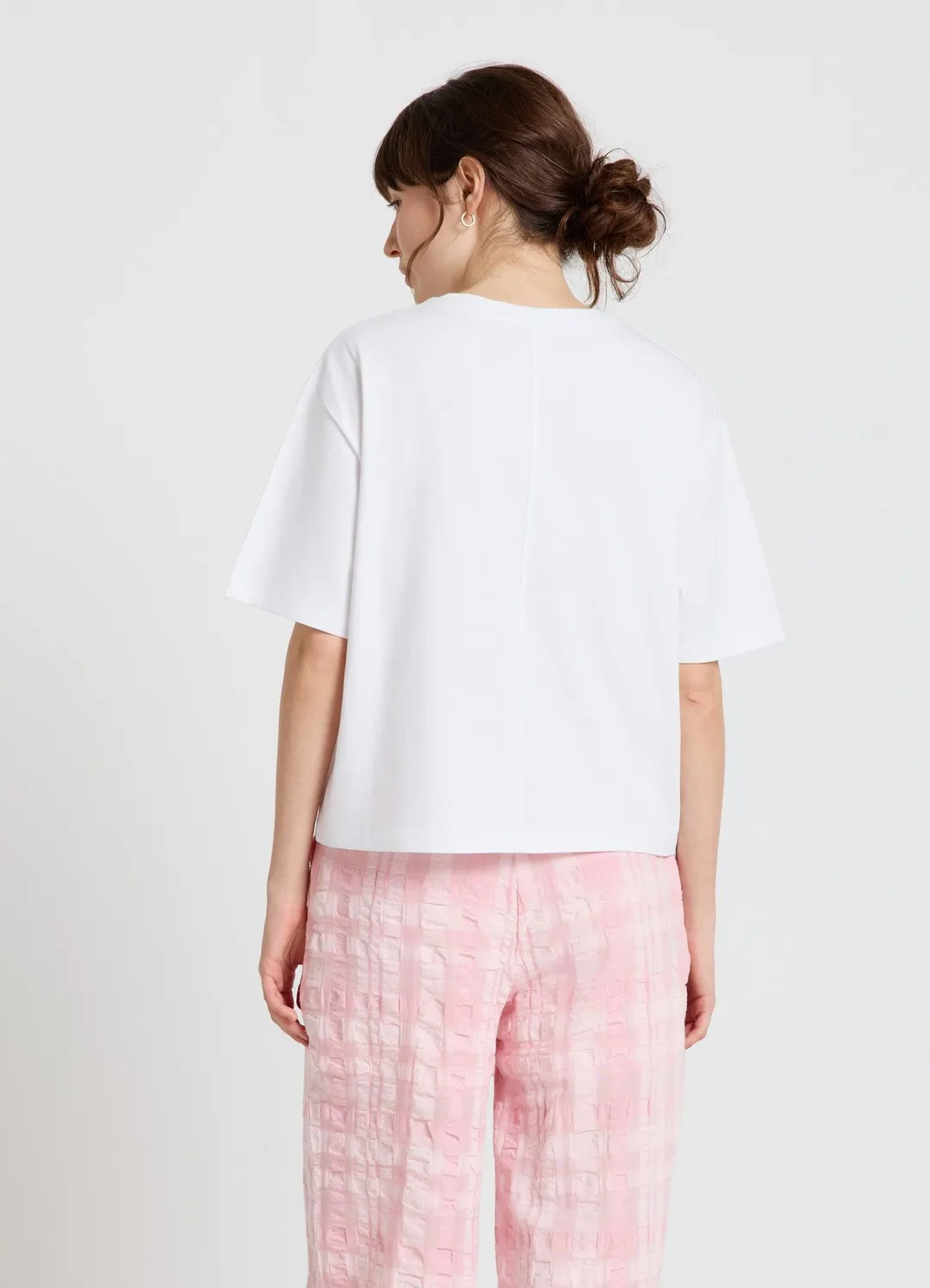Calliope t-shirt broderie piment femme coton