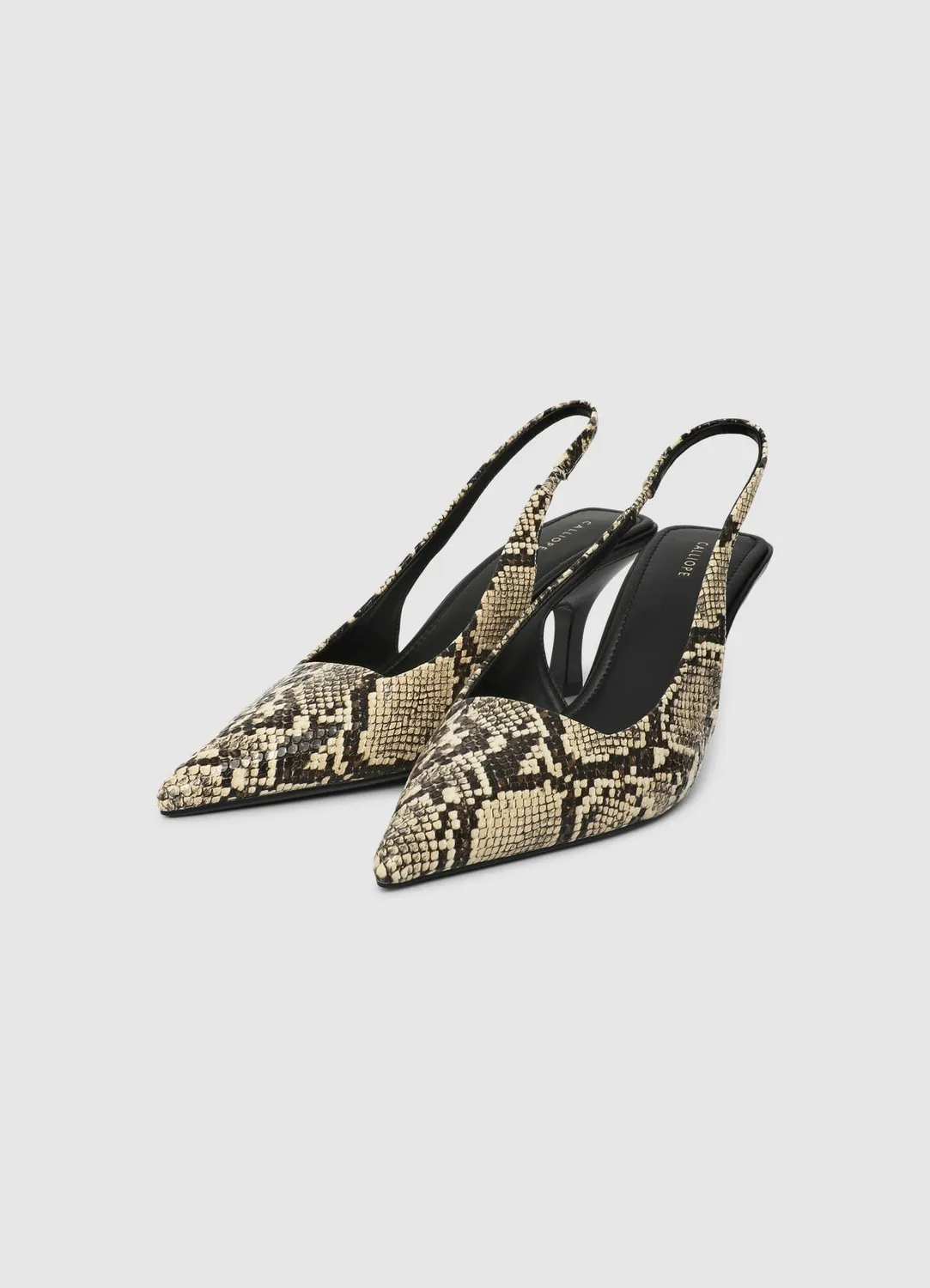 Calliope slingback piton escarpins talon 7,5 cm