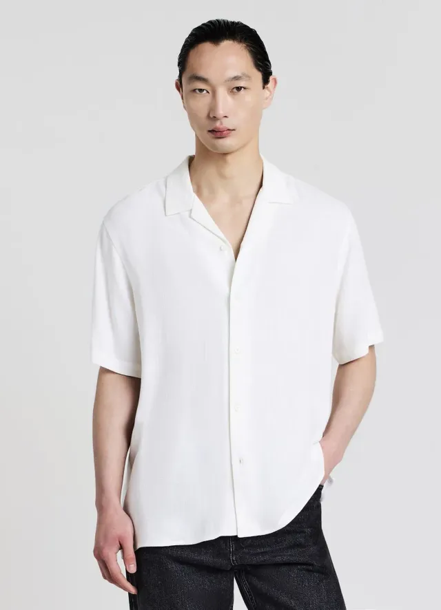 Calliope Chemise bowling homme lin manches courtes