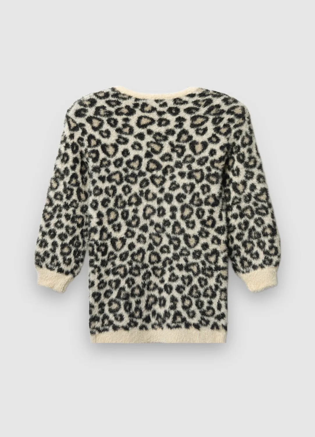 Calliope cardigan fille ouvert imprimé léopard