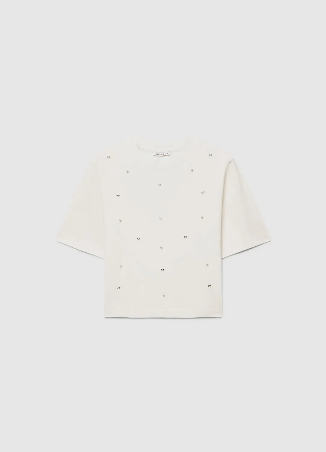 Calliope t-shirt perles femme col rond