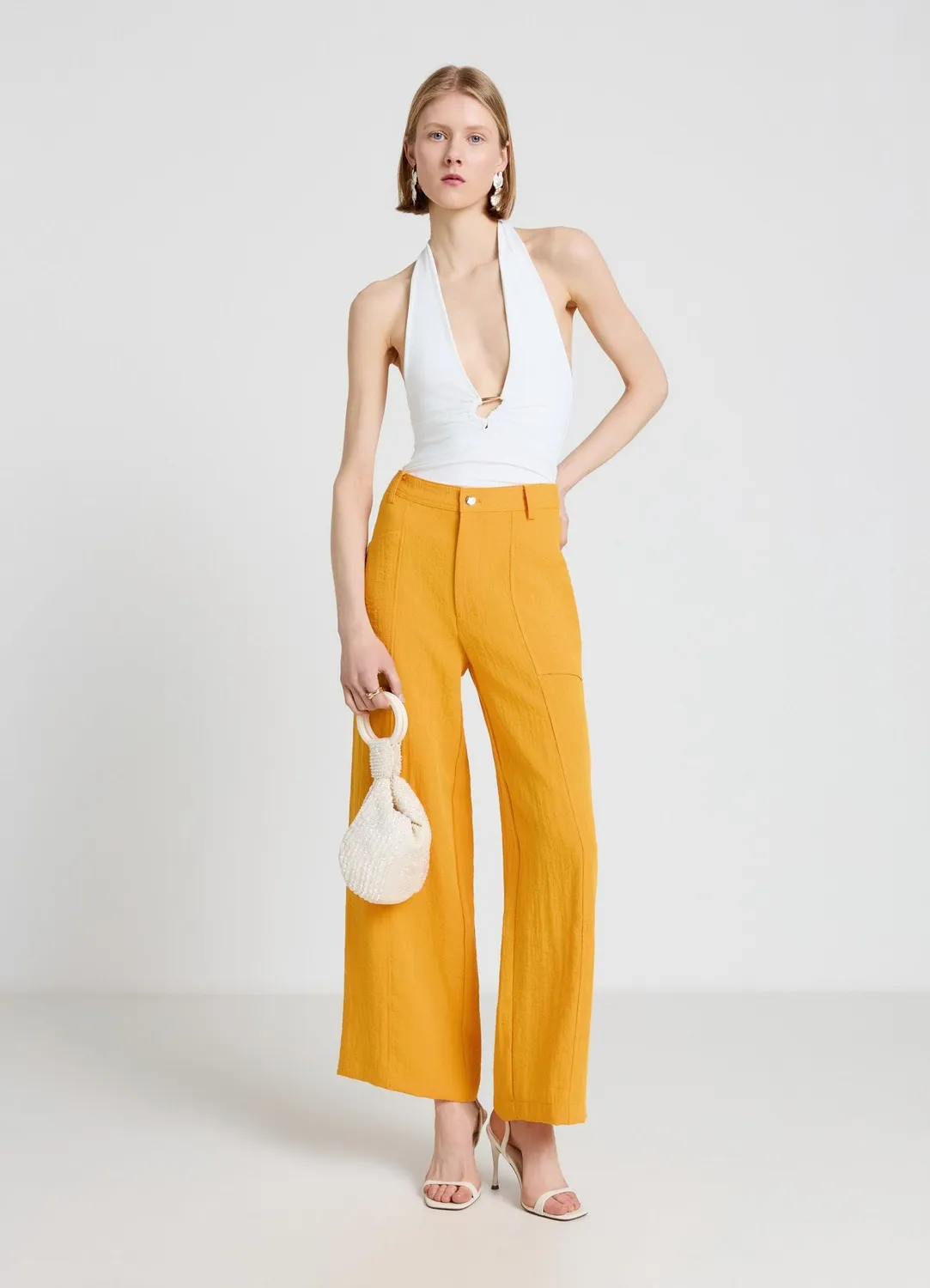 Calliope top tour de cou femme cut-out froncé