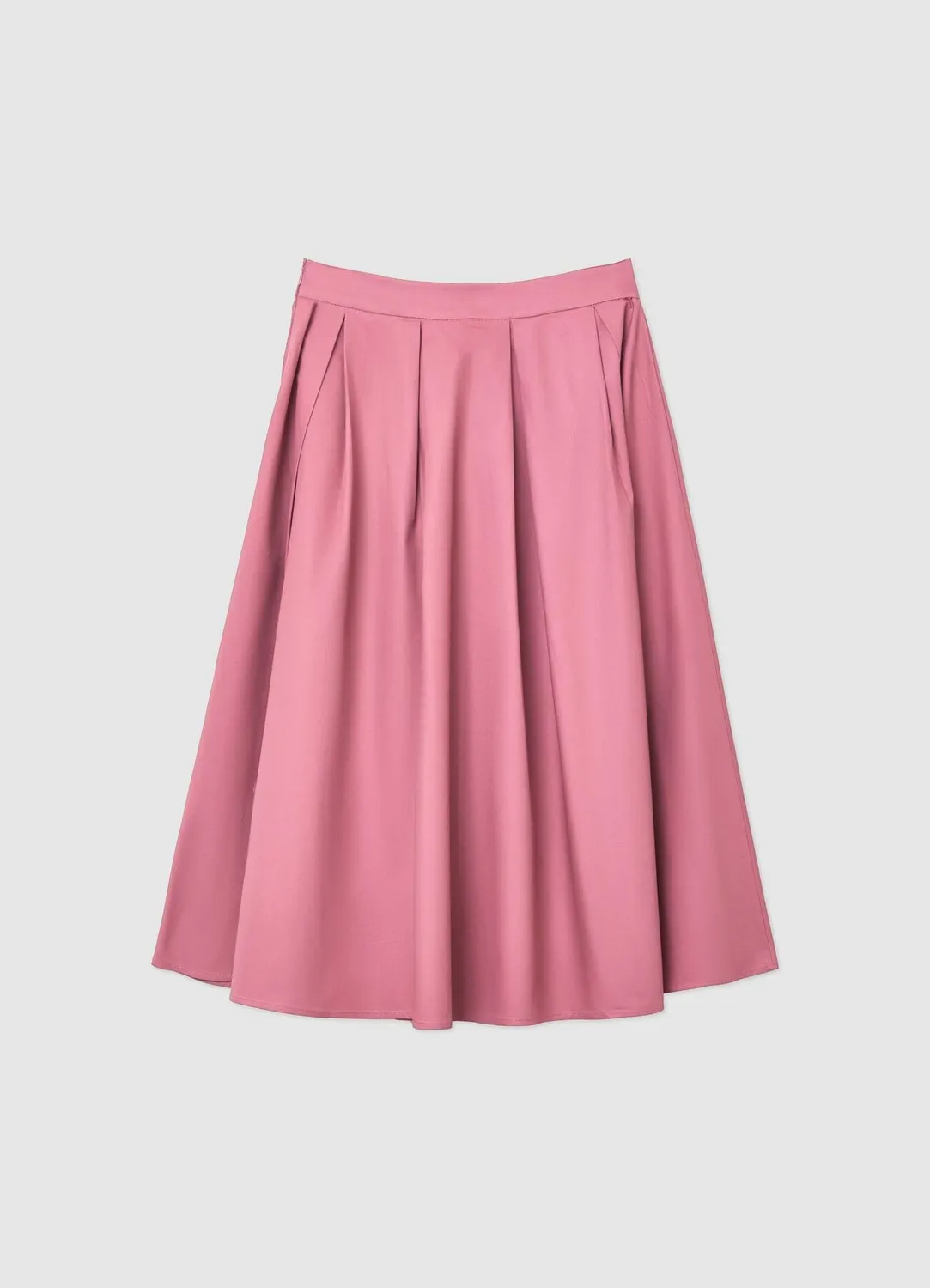 Calliope jupe midi plissée femme évasée unie